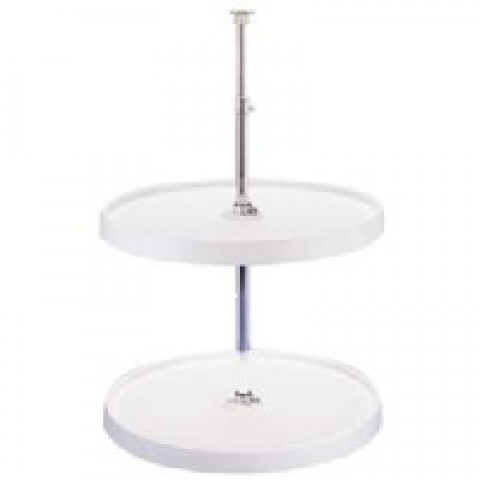 (RV6012-20WH)  20" Full Circle Two Shelf Lazy Susan Set, White (RV6012-20WH)  ** CALL STORE FOR AVAILABILITY AND TO PLACE ORDER **